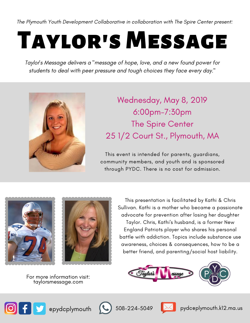 Taylor's Message Event Flyer